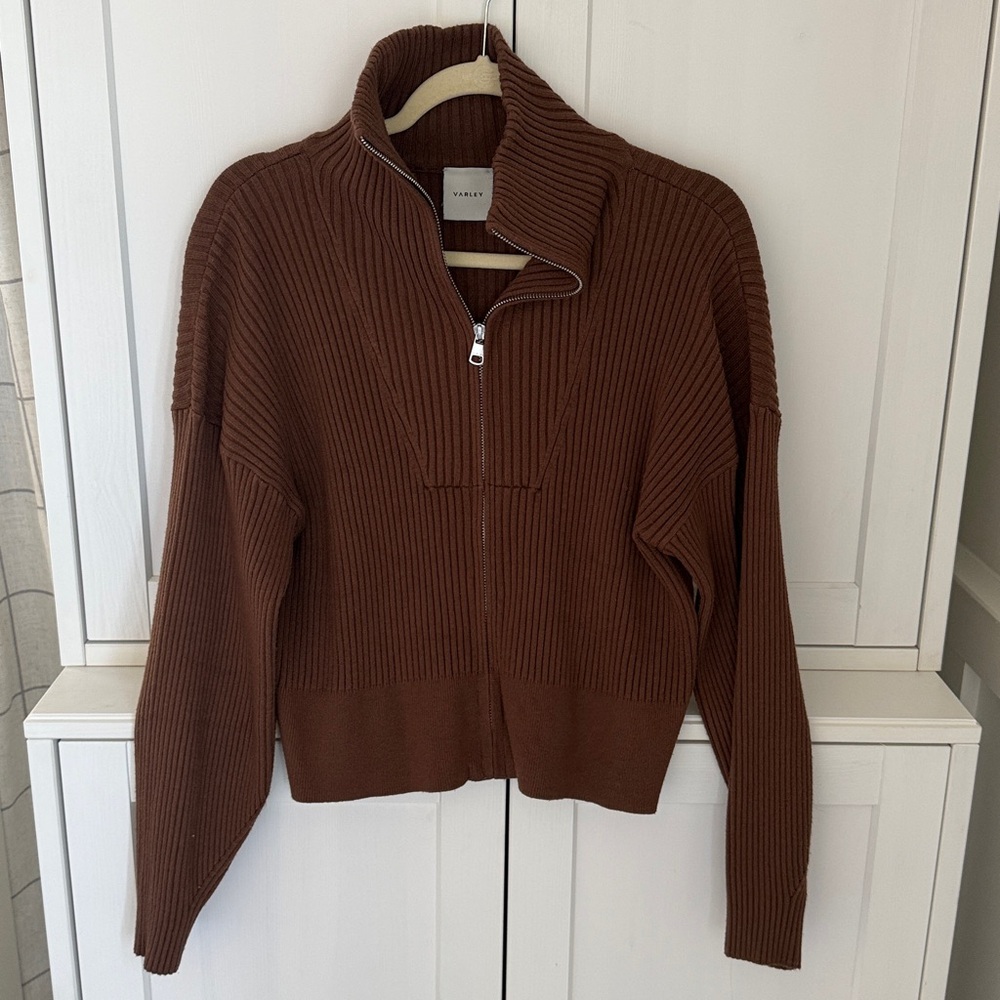 Varley Carmen Full Zip in Brown